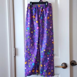 Just Love kids pj's purple with cute symbols throughout 8-10